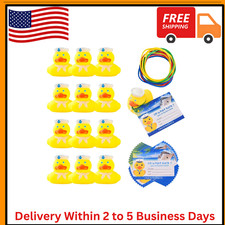 36 Pack Duck Tag Cruise Kits Rubber Ducks Tags  Bands for Parties  Decor