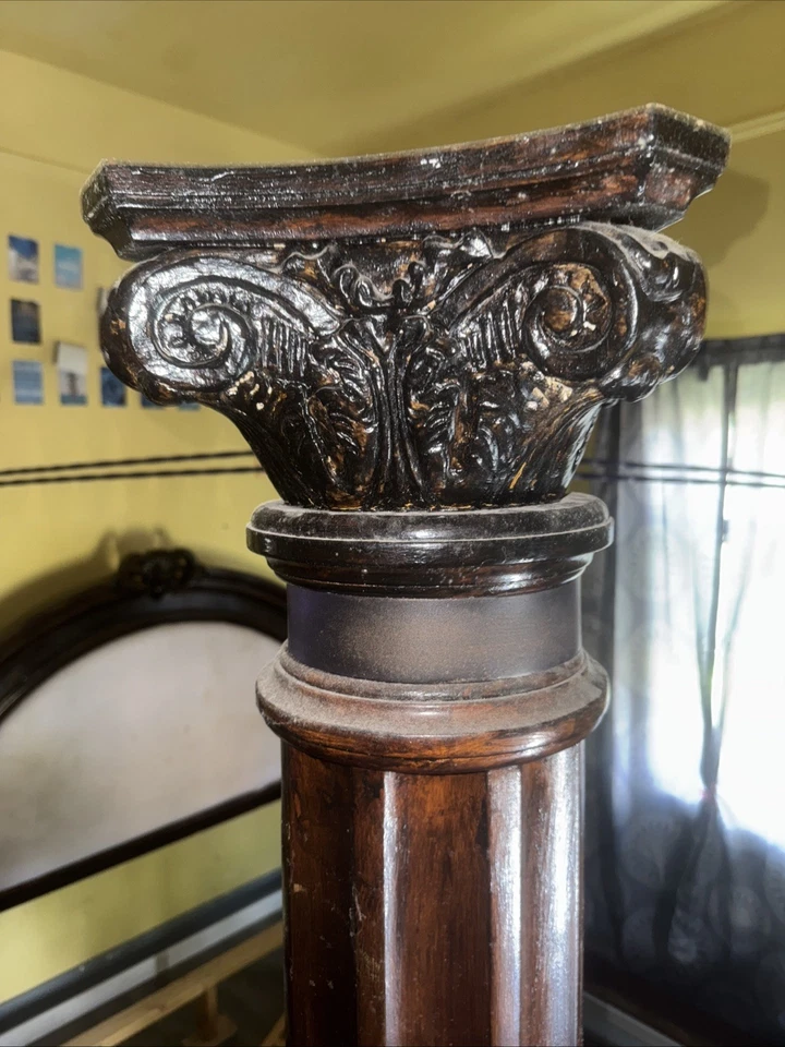 Solid Mahogany Four-Poster Canopy Bed Frame – Elegant Vintage Style – Pickup! - Image 3 of 4