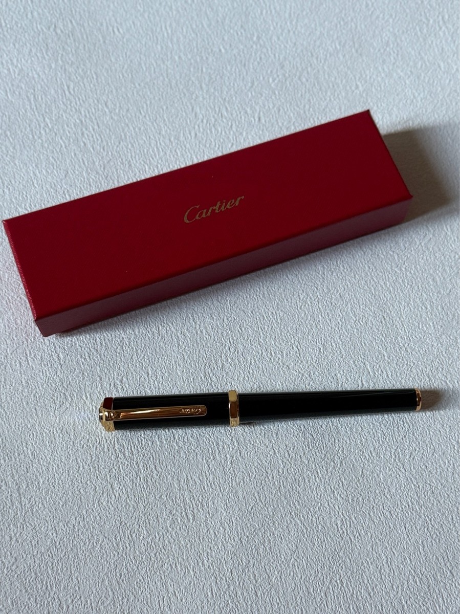 Cartier Santos Yellow Gold-Finish Rollerball Pen - New in Box