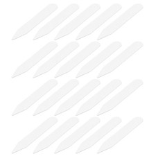 100Pcs Plastic Collar Stays, 3"x0.5" LxW Dress Shirt Collar Inserts, White