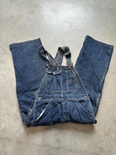 Vintage 1940s 40s Ww2 Era Denim Wreath Button Parvar brand Overalls