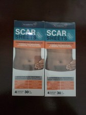 2 Pk Nuvadermis Scar Reusable Silicone Sheets, For Old New Scars, Keloids Burn