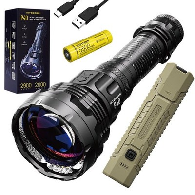Nitecore P40 Ultra-Long Throw Dual Beam LEP Flashlight 2900 Meter -2000 Lumens w