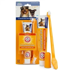 Dog Dental Kit - Enzymatic Dog Toothpaste 2.5 Oz Chicken Flavor - Dog Toothbrush
