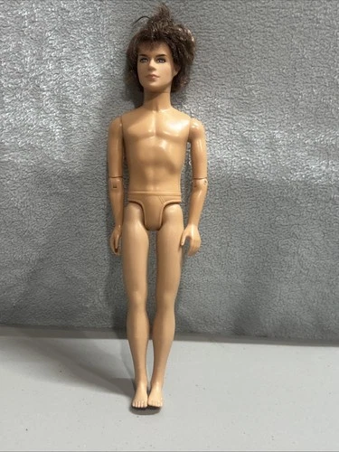 Vintage 1968 Mattel Ken Doll Blue Eyes Rooted Brown Hair Poseable Figure Male