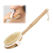 Back Scrubber Body Brush for Bathroom Shower with Long Handle and Soft Bristles