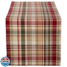 DII Give Thanks Plaid Fall Table Decor, Autumn and Thanksgiving Tabletop Line