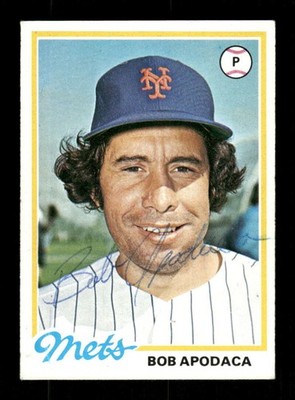1978 Topps  #592 Bob Apodaca  signed autograph EX, ballpoint EAA1 BXCP71
