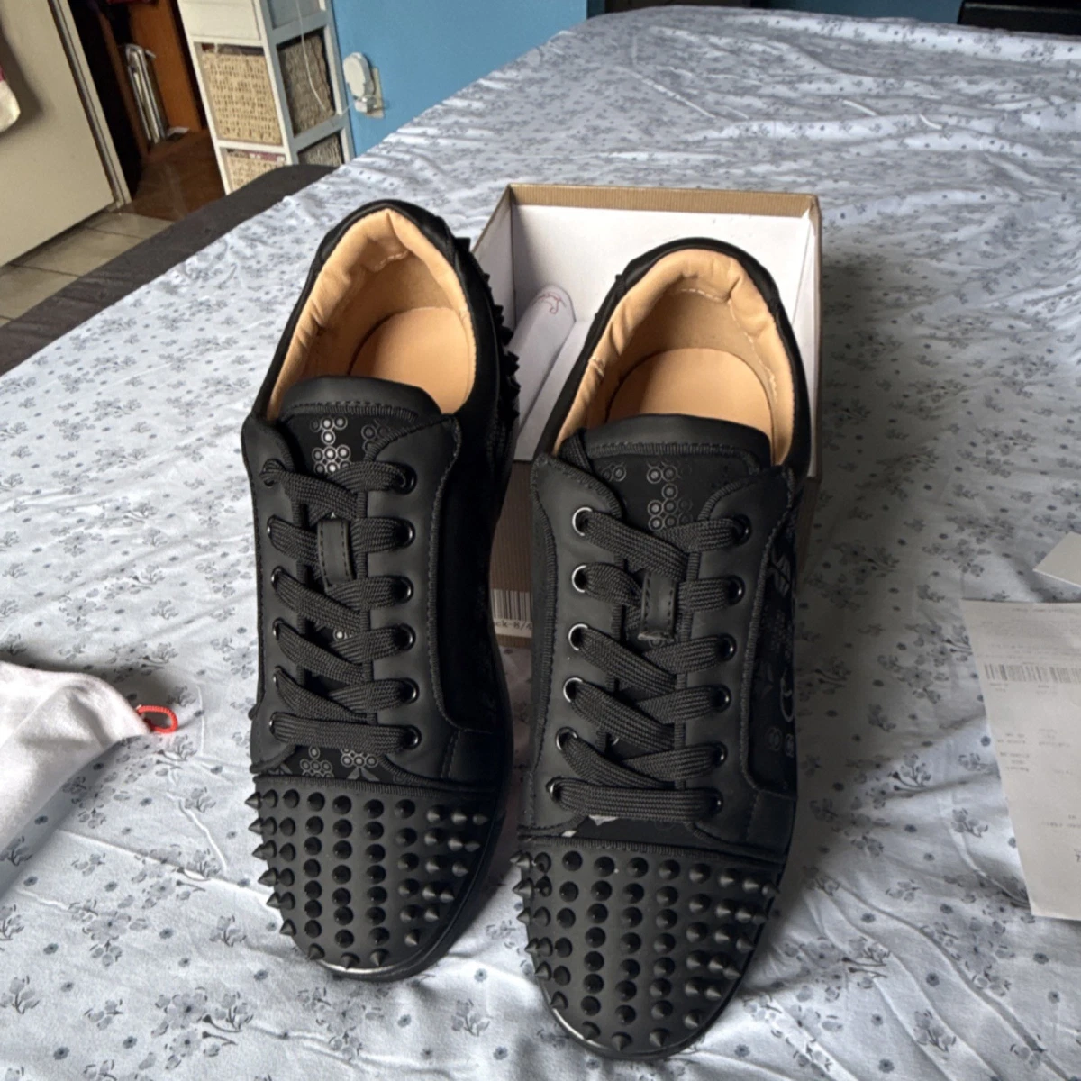 christian louboutin black spike products for sale | eBay