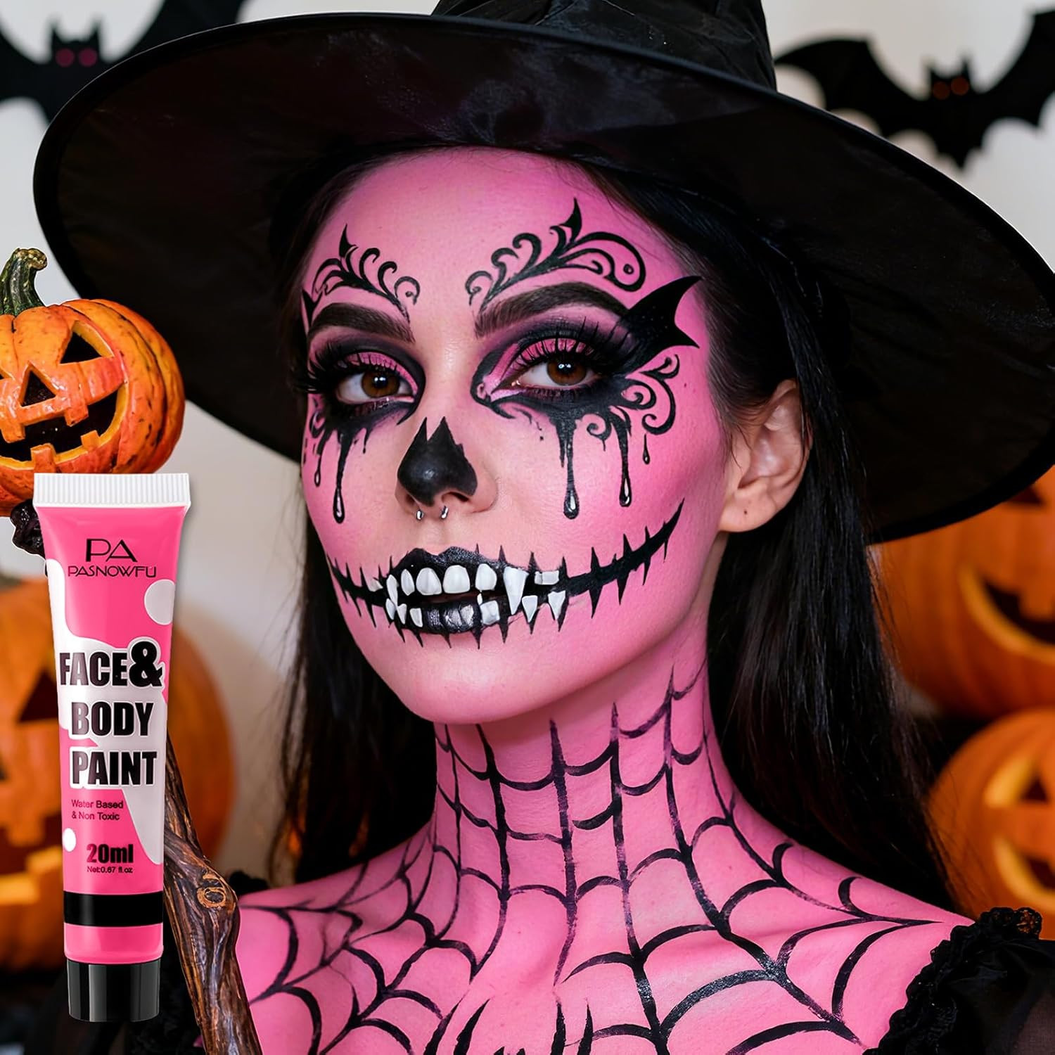 Pink Face Paint -Water Based Non-Toxic Highly Pigmented Body Painting for Vintag