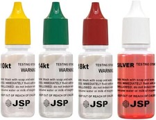 Gold  Silver Testing Solution Set   10K, 14K, 18K, Professional Use