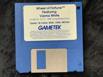 Wheel of Fortune Featuring Vanna White for IBM / Tandy Gametek - 3.5 Media