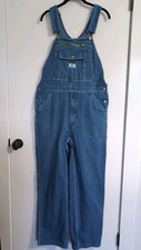 EUC Liberty Bib Overalls Denim Men  s 36x30 Medium Wash Blue Workwear Farm Work