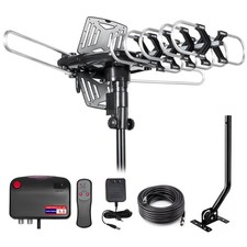 Amplified Outdoor TV Antenna-150 Miles Long Range with UHF/VHF, 360  Motorize...