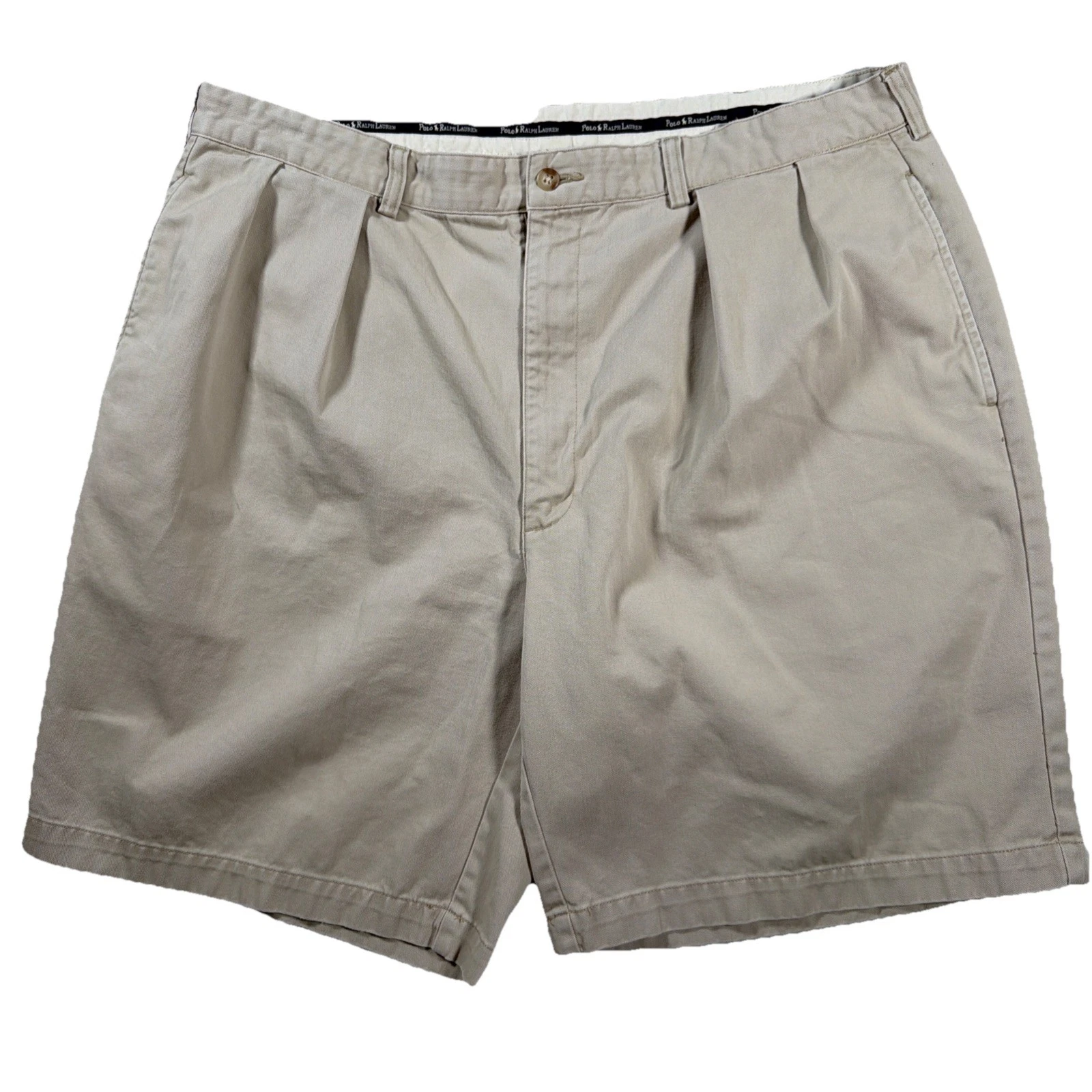 Vintage Polo Ralph Lauren men’s chino Pleated Tyler shorts 90s Beige 40x9”
Opens in a new window or