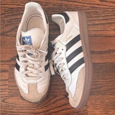 Adidas Originals Samba OG White and Black Sneakers Casual Shoes Size 3 Kids