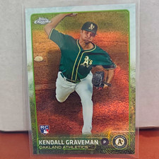 Topps Chrome 2015 Kendall Graveman Rookie RC Oakland Athletics Baseball Card #19. rookie card picture