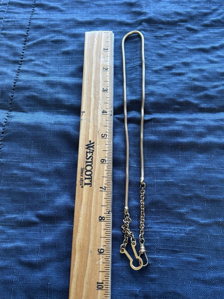 "Reloj Bolsillo Cadena Latón 18"" PRÍSTINO ESTADO" Foto 2 de 4