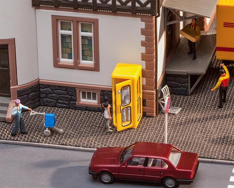 Faller 180955 - 1/87 / H0 Telephone Booth Federal Post - New