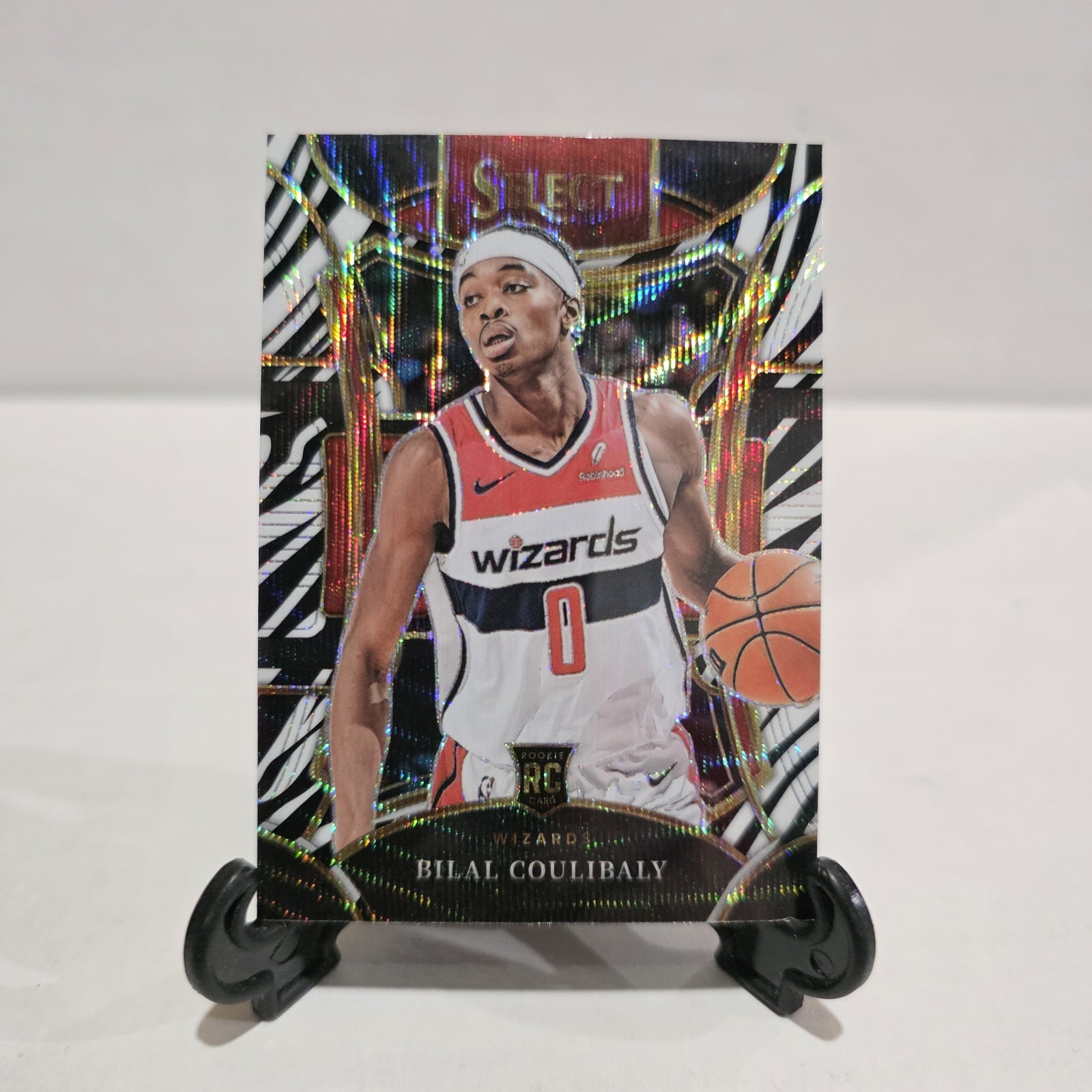 2023-24 Panini Select - Mezzanine Level Bilal Coulibaly #304 Zebra Prizm (RC)