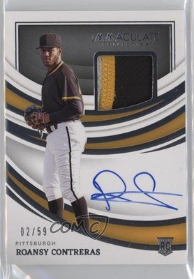 2022 Immaculate Material Jersey Number 2/59 Roansy Contreras Rookie Auto RC 2a9