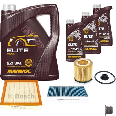 BOSCH Inspektionspaket 8L MANNOL ELITE 5W-40 für BMW 3er F30 F80 ActiveHybrid
