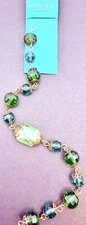Hildie & Jo Crystal Glass Bead Strand Green