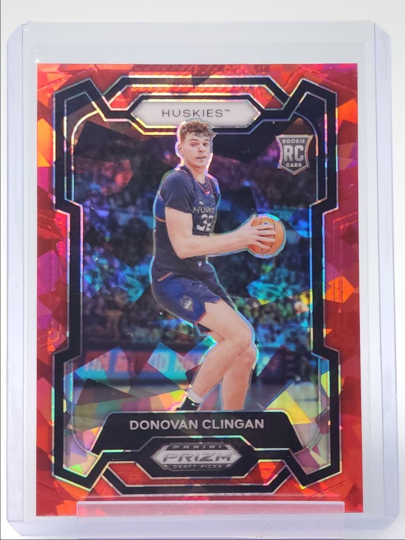 DONOVAN CLINGAN 2024-25 PANINI PRIZM DRAFT ROOKIE RED ICE #95 B RC Q1227