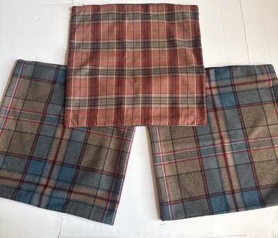 Ballard Designs Discontinued pillow cover Tartan Set Of #3