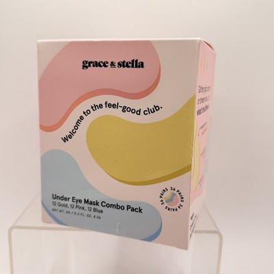 Grace & Stella Under Eye Patches Variety Pack 36ct Total Gold Pink Blue NEW