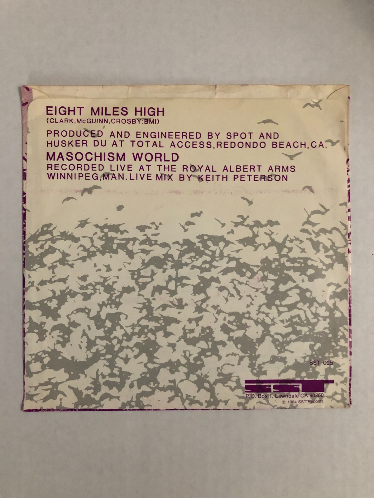 HUSKER DU Lot of 2 vinyl 45 - Makes No Sense At All/Eight Miles High P/S EX!