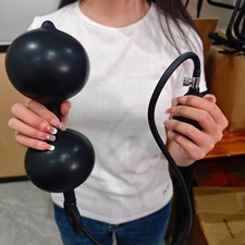 Silikon Riesige Aufblasbare Prostata Anal Butt Plug Dildo Rolling Beads Männer💕