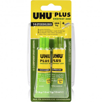 UHU plus endfest 300 component adhesive 33g tube binder hardener
