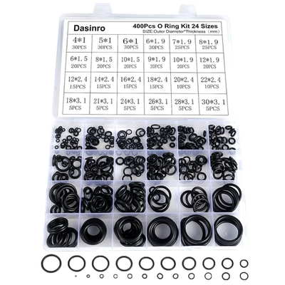 #ad #ad 400Pcs Rubber O Rings Assortment Kit 24 Sizes Sealing Set for Plumbing Auto Repa $11.07