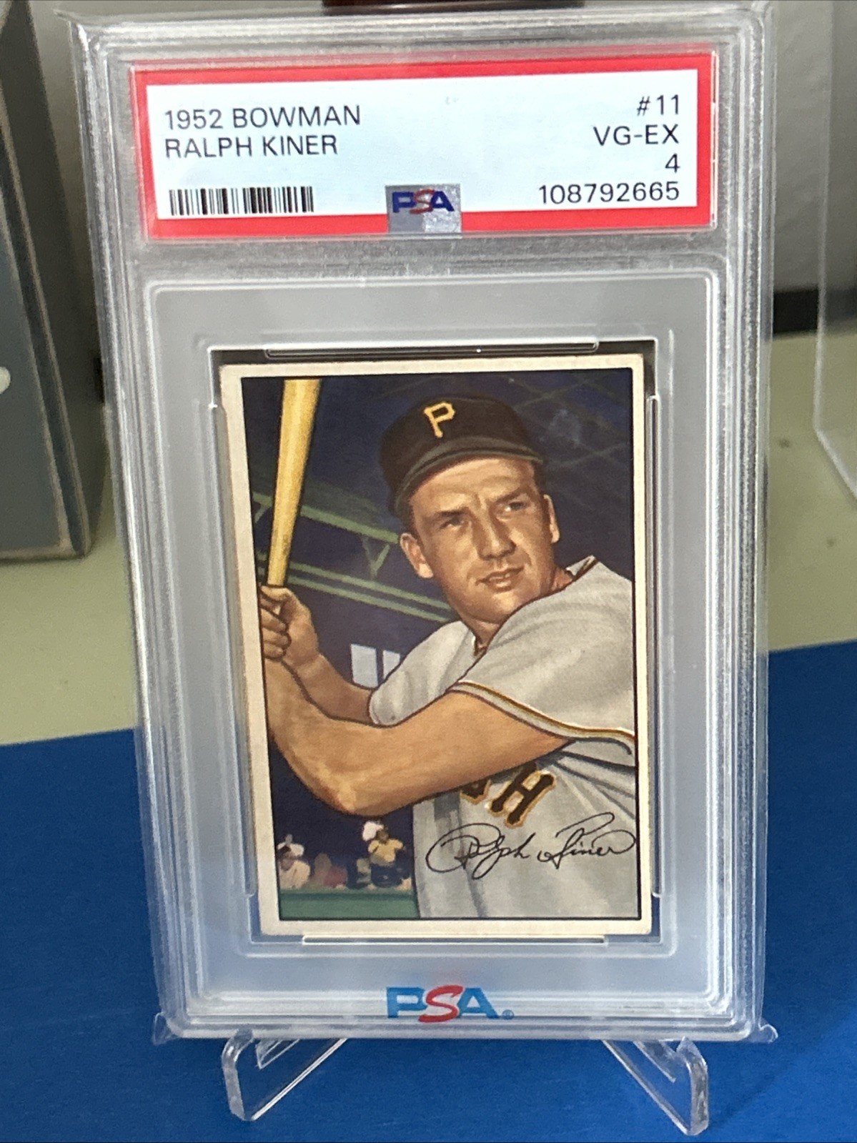 1952 Bowman #11 Ralph Kiner Pirates HOF PSA 4 - VG/EX