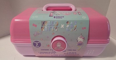Hello Kitty 収納ボックス付きマステセット Hello Kitty X Caboodles Makeup Organizer 7 Piece Nail & Manicure