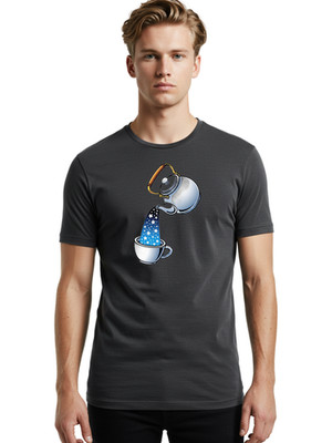 Tea-For-Dreams Mens Graphic Tee, 100% Cotton, Casual Summer Wear