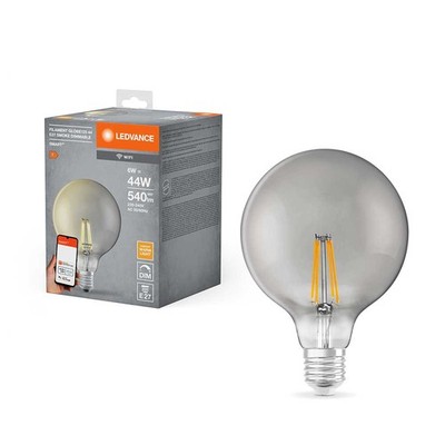 LED Smart+ Filament G125 Globe 6W = 44W E27 Rauchglas 540lm Extra Warmweiß WiFi