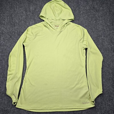 Simms COR3 Shirt Women's Large Base Layer Fishing Long Sleeve Hooded Polyester 
