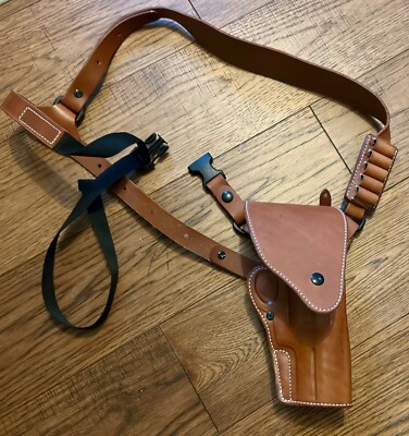 Diamond D Custom Leather Chest Holster for S&W 460 3.5'' X-Frame  w/upgrades!