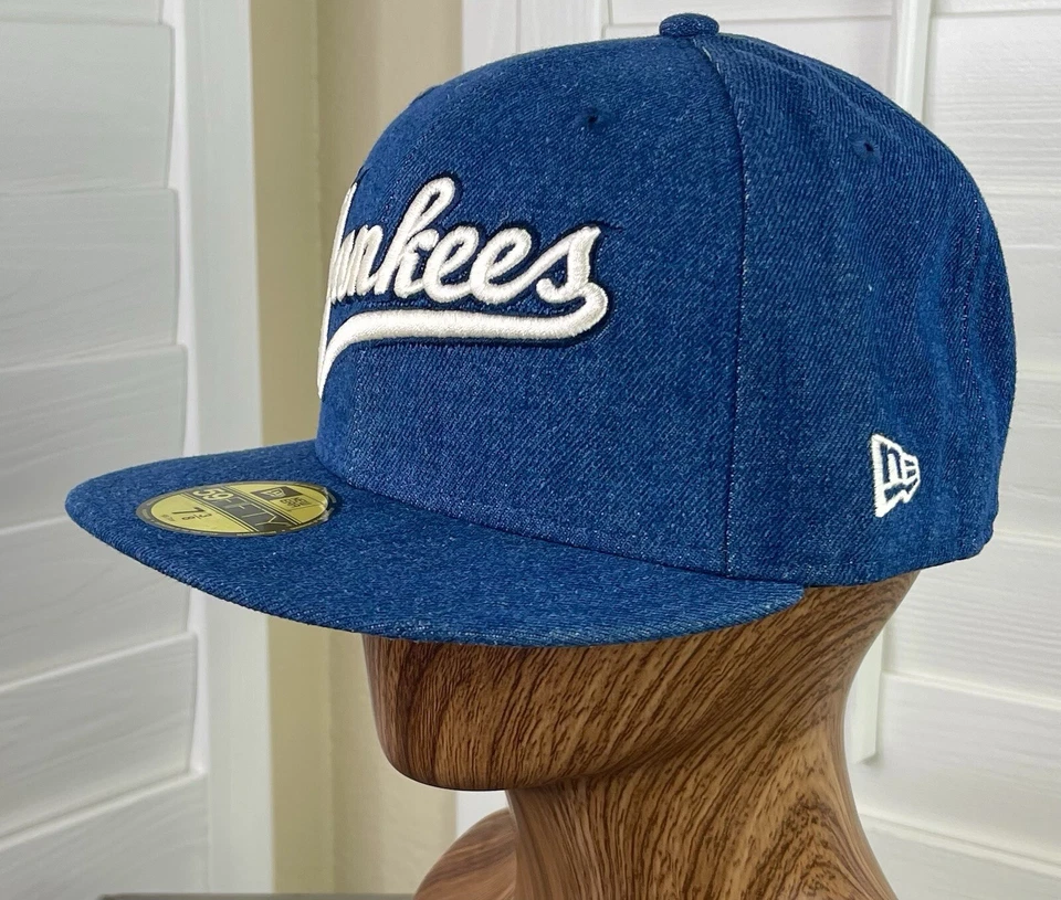 New Era 59Fifty MLB New York Yankees 1996 World Series Fitted Denim Hat - 7 3/8 - Image 4 of 4
