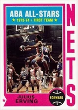JULIUS ERVING ABA ALL STARS 74## BUY 5 GET 1 FREE ## COMBINED SHIPIN