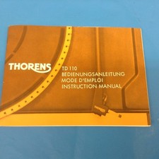 Manuale di istruzioni giradischi  Thorens TD 110