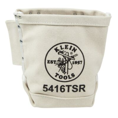 Klein Tools 5416TSR Tool Bag, Bolt Bag with Drain Holes, No. 4 Canvas