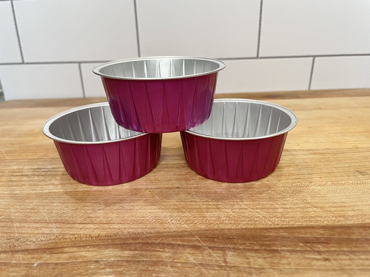 5oz Round Cupcake Pan With Lids 25 Pack, Aluminum Foil Muffin Pan