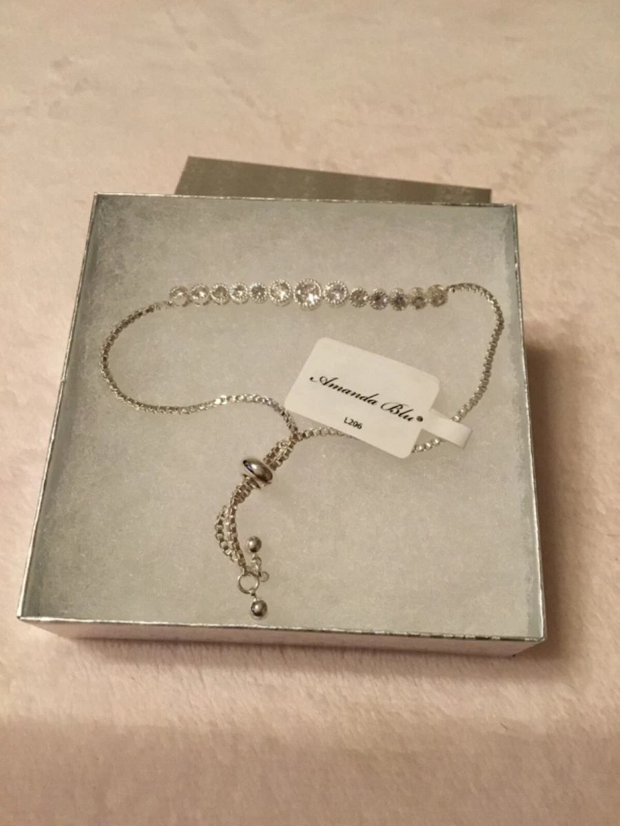 NEW Amanda Blu Silver Graduated Bracelet Gift Box eBay