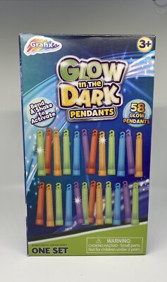 GRAFIX Glow in the Dark Pendants, 58 Glow Pendants Rave Party