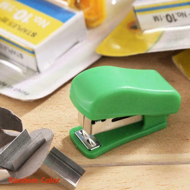 Mini Small Stapler Useful Mini Stapler Staples Set Supplies Binding