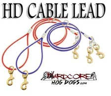 Heavy Duty 5ft CABLE LEAD 2-DOG Version (HD LEAD) Brass Plated Snaps