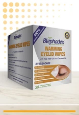 Blephadex® Warming Eyelid Wipes, Soothing Eyelid Cleanser for Sensitive Dry Eyes